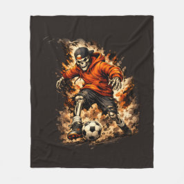 Skelett Fotbollsspelare Streetwear Tecknad – Dyna Fleecefilt