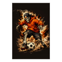 Skelett Fotbollsspelare Streetwear Tecknad – Dyna