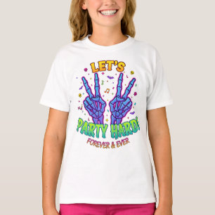 Skelett fredstecken skjorta Halloween-festmode T Shirt