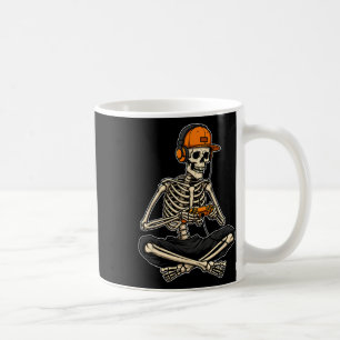 Skelett Gamer Halloween Gaming Pojkar Män Rolig Co Kaffemugg