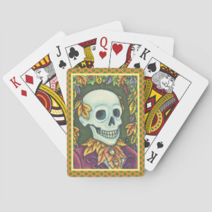 SKELETT, GOTH GENTLEMANSKALLE, DÖDA BLAD-SÄLLSKAPE CASINOKORT