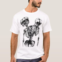 Skelett gotisk mörk estetisk T-shirt