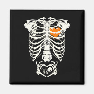 Skelett Gravid Annonsering Ny Mamma Halloween Magnet