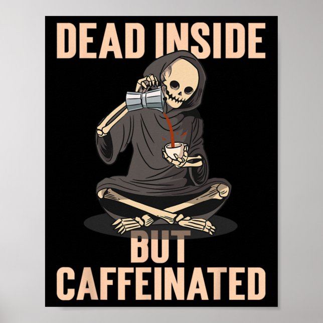 Skelett Halloween-kostym Latte Död Inuti Men C Poster (Framsidan)