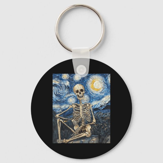 Skelett Halloween-kostymstil Nyckelring (Framsida)
