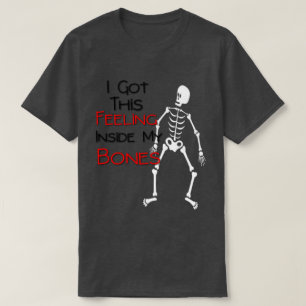 Skelett- Halloween manar T-tröja T-shirt