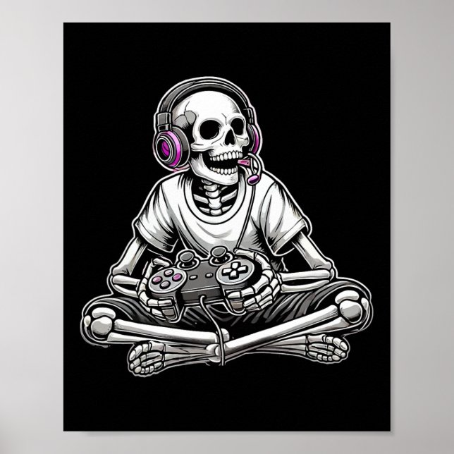 Skelett Halloween  Poster (Framsidan)