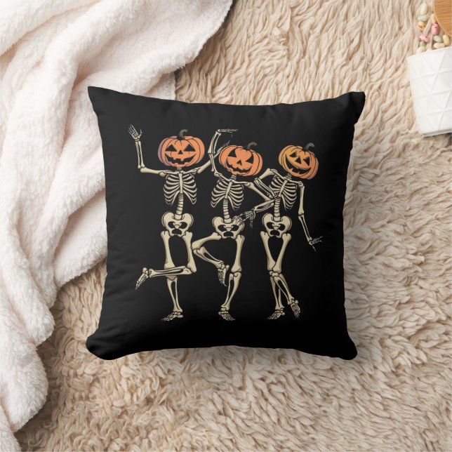 Skelett Halloween-pumpa Höst Kuslig Säsong  Kudde (Filt)