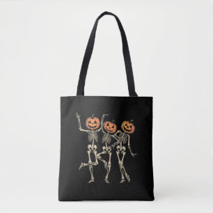 Skelett Halloween-pumpa Höst Kuslig säsong Tygkasse