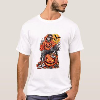 skelett halloween pumpa skjorta t shirt