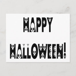 Skelett Halloween-text Vykort