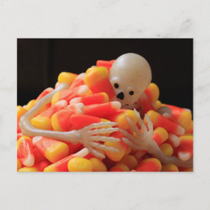 Skelett Halloween ur kontroll Vykort