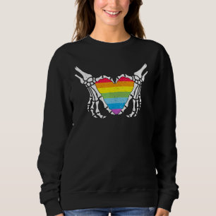 Skelett Hand Hjärta Enighet Hbtq Pride Halloween K T Shirt