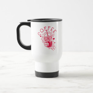 Skelett Hand Kaffe Röda Hjärtan Gotisk Resemugg