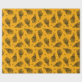 Skelett hand mönster. presentpapper