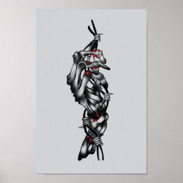 Skelett Hand Poster