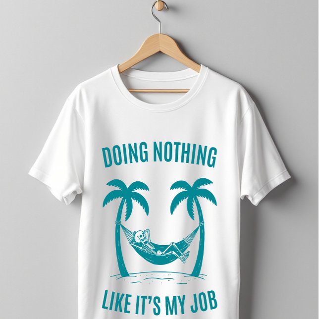 Skelett hängmatta 'Gör ingenting' - Roligt  T Shirt (Skapare uppladdad)