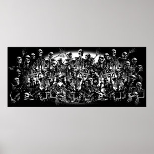 Skelett- hordaffischer poster