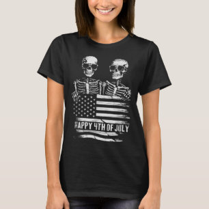 Skelett hyllning till självständighetsdagen - Patr T Shirt
