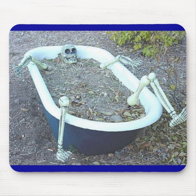 Skelett i badkaret Mousepad Musmatta (Framsidan)
