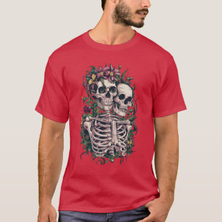 Skelett i kärlek pojke t shirt