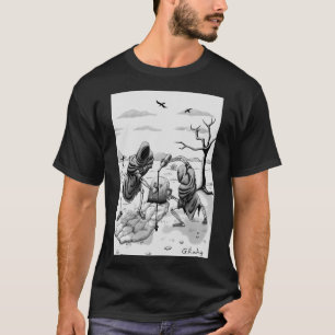 skelett i öknen. t shirt