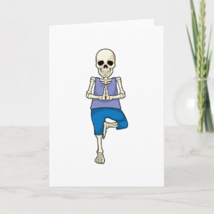 Skelett i yogasträckning kort