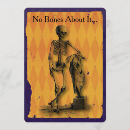 Skelett inga ben om det halloween fest inbjudningar