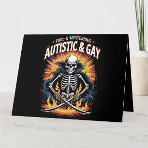 Skelett Inte Coolt Och Mysteriskt Autismt Gay Kort