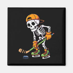 Skelett Ishockey Halloween Kostym Män Pojkar Hoc Magnet