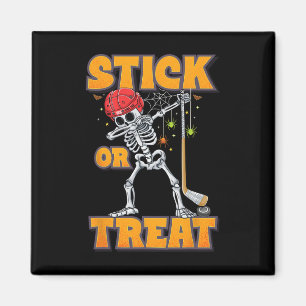 Skelett ishockeyspelare Halloween kostym pojkar Magnet