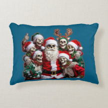 Skelett-jul-tomte julgruppfoto – Festlig 3D