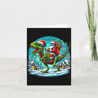 Skelett-jul-tomte ridande T Rex-dinosaur rolig jul