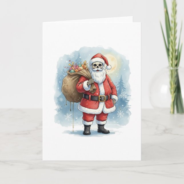 Skelett-jultomten Kort (Framsida)