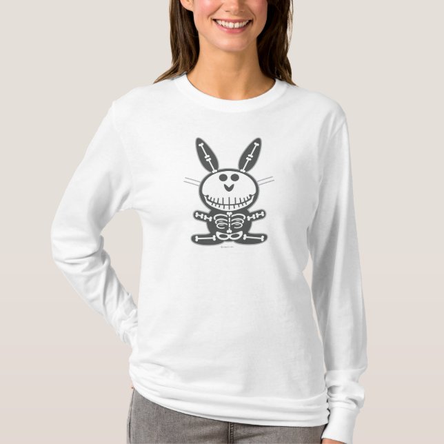 Skelett- kanin tee shirt (Framsida)