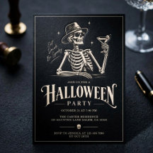 Skelett Kuslig Cocktailfest för vuxna Halloween