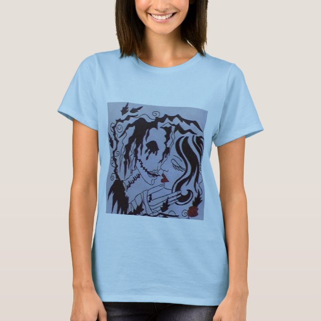 Skelett- kyssar t shirt (Framsida)