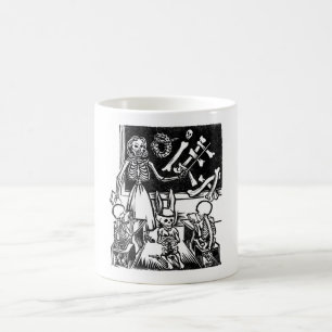 Skelett- lärare och studenter "day of the dead ", kaffemugg