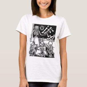 Skelett- lärare och studenter "day of the dead ", t-shirt