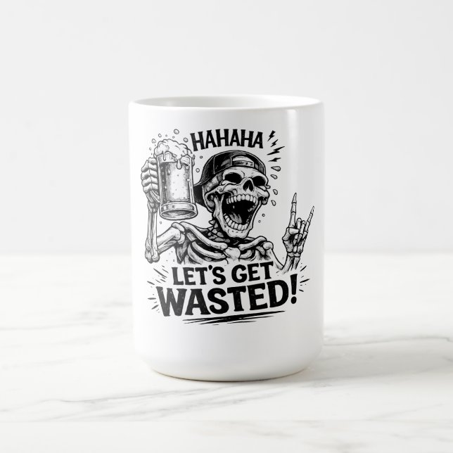 Skelett: Låt oss bli slukade av fyllan Kaffemugg (Center)