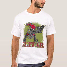 Skelett- leka elektrisk gitarr tee