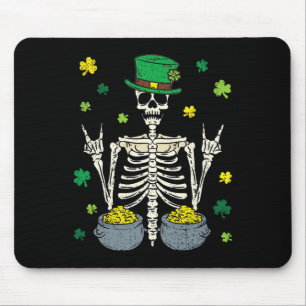 Skelett Leprechaun St Patricks Day Shamrock Kryddn Musmatta