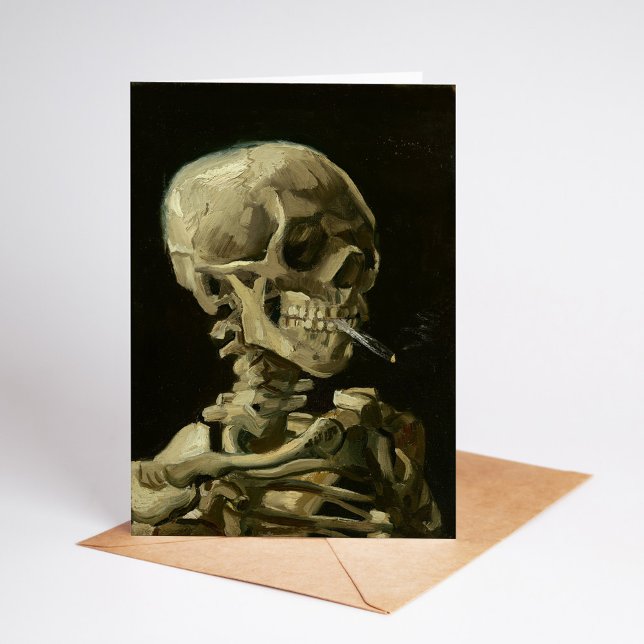 Skelett med brinnande cigarett | Vincent van Gogh Kort (Skapare uppladdad)