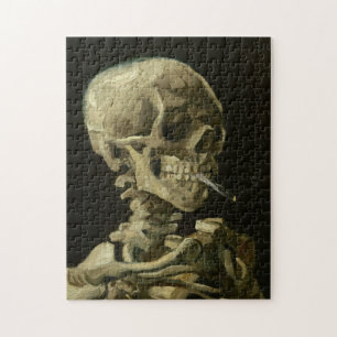 Skelett med cigaretten av Van Gogh Pussel