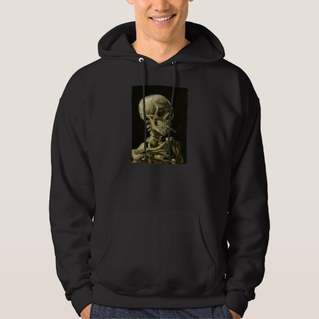 Skelett med den för manar cigaretthoodien 1886 hoodie (Framsida)