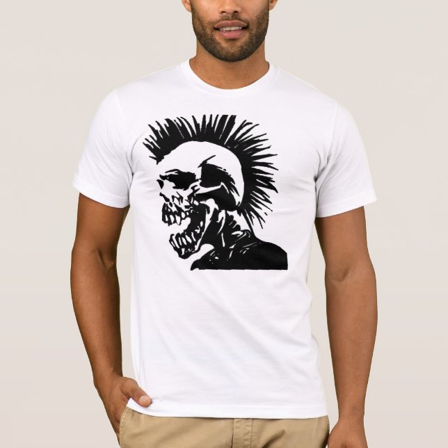 skelett- mohawk t-shirt (Framsida)