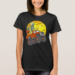 Skelett Monster Truck Moon Godis Småpojkar Halv T Shirt