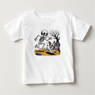 Skelett mot fransk bulldogg – rolig Halloween-jakt T Shirt