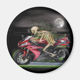Skelett- motorcykelobjekt magnet