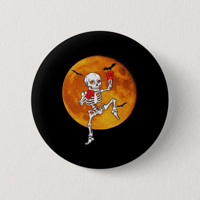 Skelett Muay Thai Halloween kickboxning MMA  Knapp (Framsida)